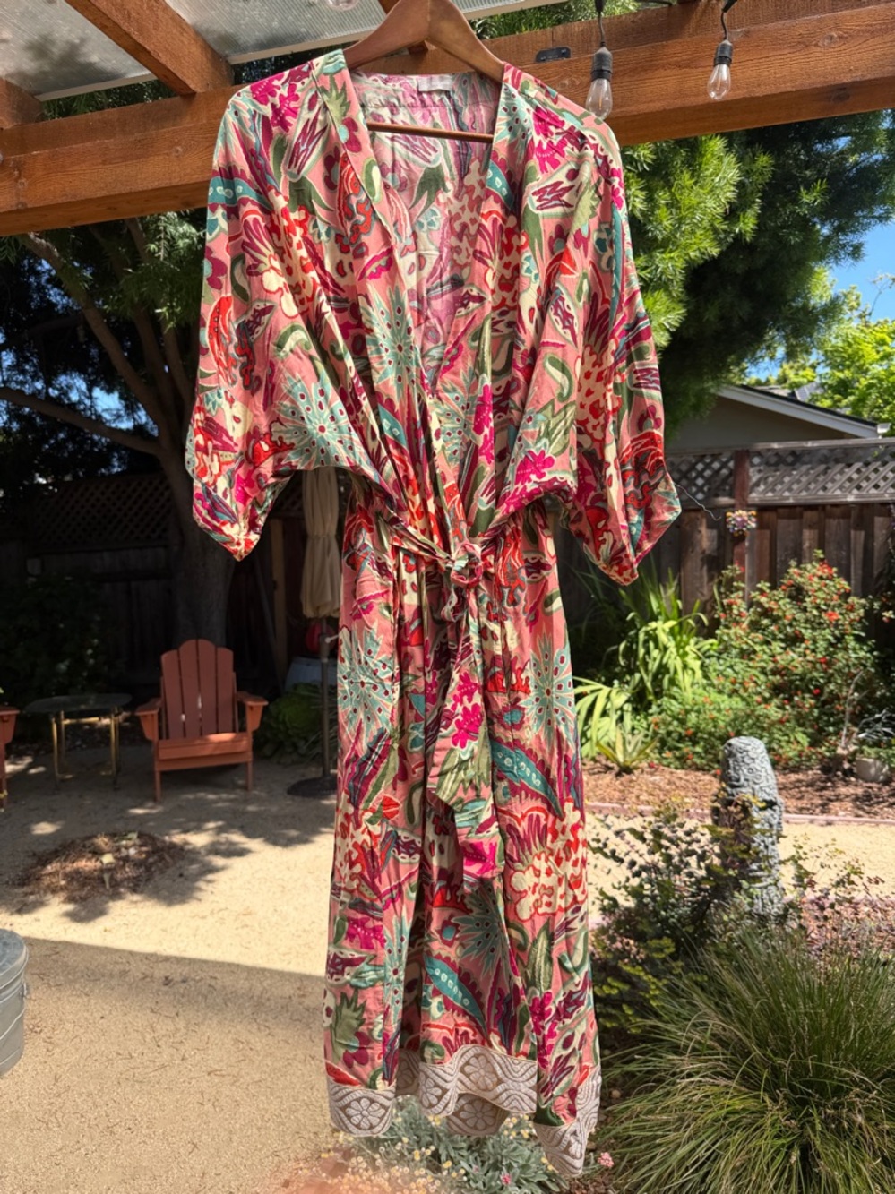 Punjammies by Sudara Anja Robe Floral nwot